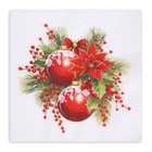 Салфетки бумажные Лилия «Новогодняя композиция», 2 слоя, 33×33 см, 20 шт. - Фото 2