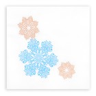 Новогодние салфетки бумажные Лилия «Вальс снежинок», 1 слой, 24×24 см, 50 шт. - Фото 2