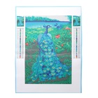 УЦЕНКА Алмазная мозаика с полным заполнением со светящимися стразами на холсте «Павлин», 20 х 30 см - Фото 2