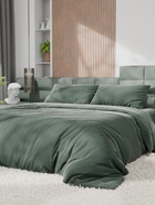 Постельное бельё Этель Евро Tencel 200*220см, 230*245см, 50*70см-2шт, цвет оливковый - Фото 6