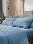 Постельное бельё Этель Евро Tencel 200*220см, 230*245см, 50*70см-2шт, цвет серо-голубой - Фото 7