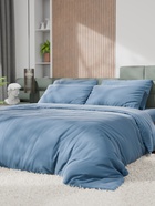 Постельное бельё Этель Евро Tencel 200*220см, 230*245см, 50*70см-2шт, цвет серо-голубой - Фото 9
