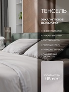 Постельное бельё Этель Дуэт Tencel 155*210см-2шт, 230*245см, 50*70см-2шт, цвет светло-серый - Фото 3