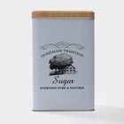 УЦЕНКА Банка для сахара «Дом и поле», 1.8 л, 19×12×8 см, цвет белый - Фото 2