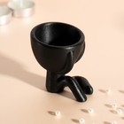 Подсвечник "Мистер Грин" черный 5,5х6,5х6,5 см - фото 25439939