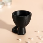 Подсвечник "Мистер Грин" черный 5,5х6,5х6,5 см - фото 25439940