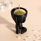 Подсвечник "Мистер Грин" черный 5,5х6,5х6,5 см - фото 25439943