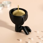 Подсвечник "Мистер Грин" черный 5,5х6,5х6,5 см - фото 25439944