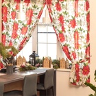 Комплект штор для кухни с подхватами «Доляна. Рождественские цветы», 2 шт., белые, 145×180 см - Фото 4