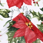 Комплект штор для кухни с подхватами «Доляна. Рождественские цветы», 2 шт., белые, 145×180 см - Фото 5