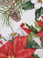 Шторы для кухни с подхватами «Доляна. Рождественские цветы», 145×180 см - 2 шт., белые - Фото 6