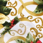 Комплект штор для кухни с подхватами «Доляна. Праздничные украшения», 2 шт., белые, 145×180 см - Фото 3