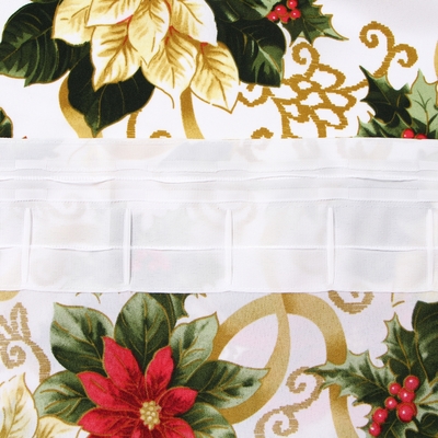 Комплект штор Доляна «Праздничные украшения» 145×180 см - 2штуки. с подхватами, 100% п/э, 140 г/м²