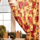 Комплект штор для кухни с подхватами «Доляна. Новогодние украшения», 2 шт., жёлтые, 145×180 см - Фото 3