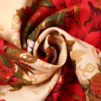 Комплект штор Доляна «Новогодние украшения» 145×180 см - 2штуки. с подхватами, 100% п/э, 140 г/м²