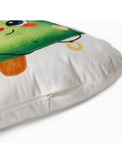 Подушка "Этель" "Милая ёлочка" 32х38 см, 100 п/э, велюр