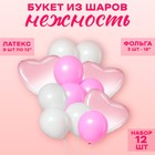 Букет из шаров «Нежность», латекс, фольга, набор 12 шт. 9572271 - фото 3916504