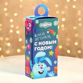 Подарочная коробка Новогодняя Сюрприз «Смешарики» лицензия, для сладких подарков, 11?6?21 см (+4 см) (комплект 5 шт)