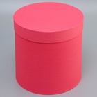 Коробка круглая "Красная" 23*23*23см - фото 25833775