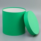 Коробка подарочная круглая "Зеленый" 23*23*23см - фото 25833810