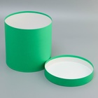 Коробка подарочная круглая "Зеленый" 23*23*23см - фото 25833813