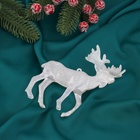 Ёлочная игрушка «Зимнее волшебство. Олень перелив», 12×11.5 см, белый - Фото 2