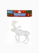 Ёлочная игрушка «Зимнее волшебство. Олень перелив», 12×11.5 см, белый - Фото 8