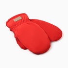 Варежки женские меховые MIST, размер 26 см, красные - Фото 4