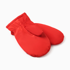 Варежки женские меховые MIST, размер 26 см, красные - Фото 5