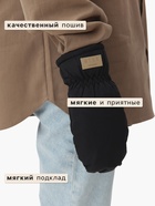 Варежки женские с меховым утеплителем MIST, размер 26 см, чёрные - Фото 2