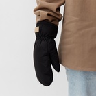 Варежки женские меховые MIST, размер 26 см, чёрные - фото 23271300