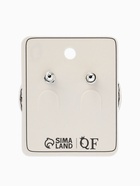 Серьги с жемчугом «Бусина», двойной круг, цвет серебро - Фото 5