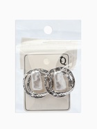 Серьги с жемчугом «Бусина», двойной круг, цвет серебро - Фото 6