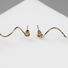 Серьги с жемчугом «Бусина» спираль, цвет золото - Фото 3