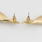 Серьги металл «Богема» скрученный листок, цвет золото - Фото 3