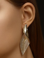 Серьги металл «Богема», скрученный листок, цвет золото - Фото 2