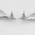 Серьги металл «Богема» скрученный листок, цвет серебро - Фото 3