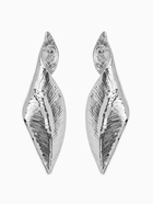 Серьги металл «Богема», скрученный листок, цвет серебро - Фото 3