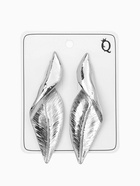 Серьги металл «Богема», скрученный листок, цвет серебро - Фото 4