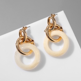 Серьги ассорти "Круг" узел вселенной, цвет золото