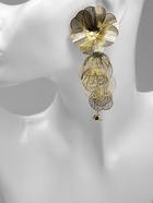 Серьги висячие «Цветок» каталея, цвет золото, 10 см - Фото 2