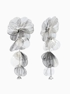 Серьги висячие «Цветок», каталея, цвет серебро, 10 см - Фото 1