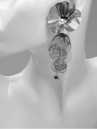 Серьги висячие «Цветок» каталея, цвет серебро, 10 см - Фото 2