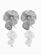 Серьги висячие «Цветок», каталея, цвет серебро, 10 см - Фото 3
