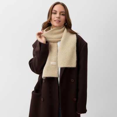 Шарф женский MIST, бежевый, 16×160±5 см