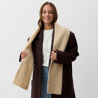 Шарф женский MIST, бежевый, 16×160±5 см