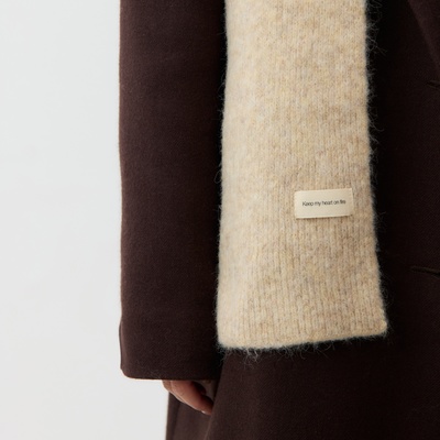 Шарф женский MIST, бежевый, 16×160±5 см