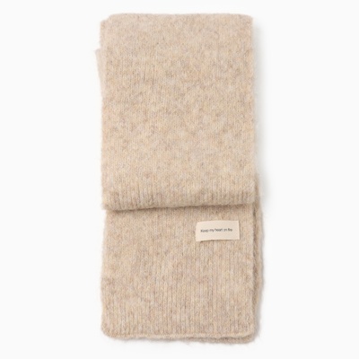 Шарф женский MIST, бежевый, 16×160±5 см