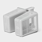 Сушилка для столовых приборов, 2 отделения, 10.1×13.8×16 см, цвет серый - Фото 4