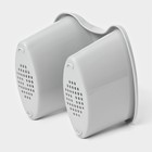 Сушилка для столовых приборов, 2 отделения, 17×15.2×16 см, серая - Фото 4